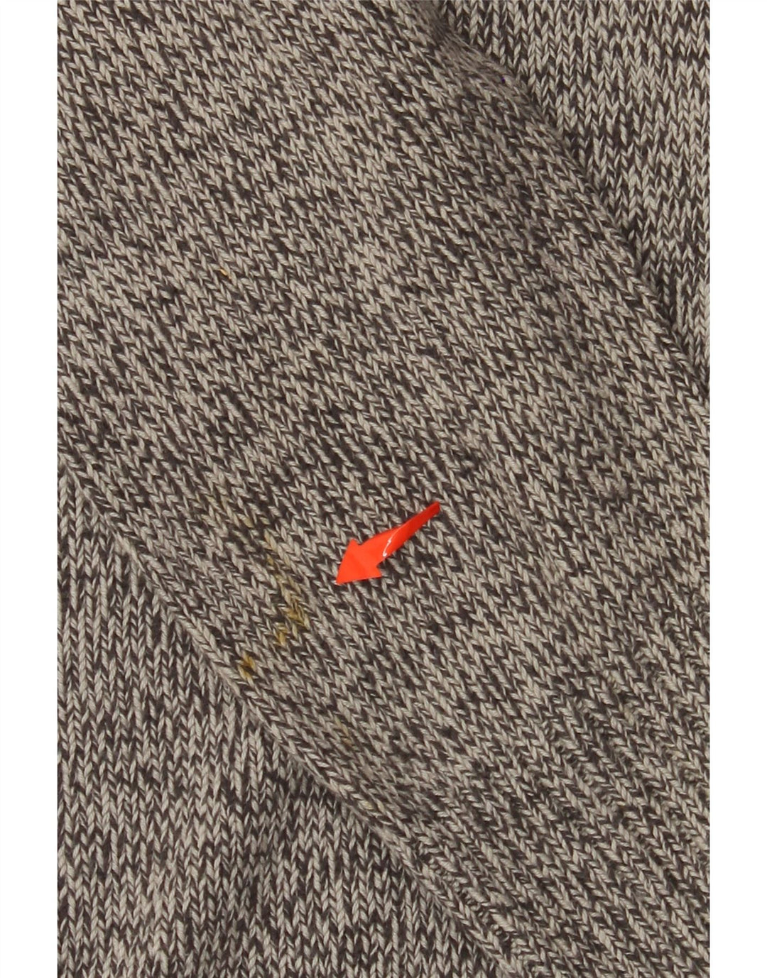 EDDIE BAUER Herren-Pullover mit Knopfkragen, mittelgrau gesprenkelte Baumwolle