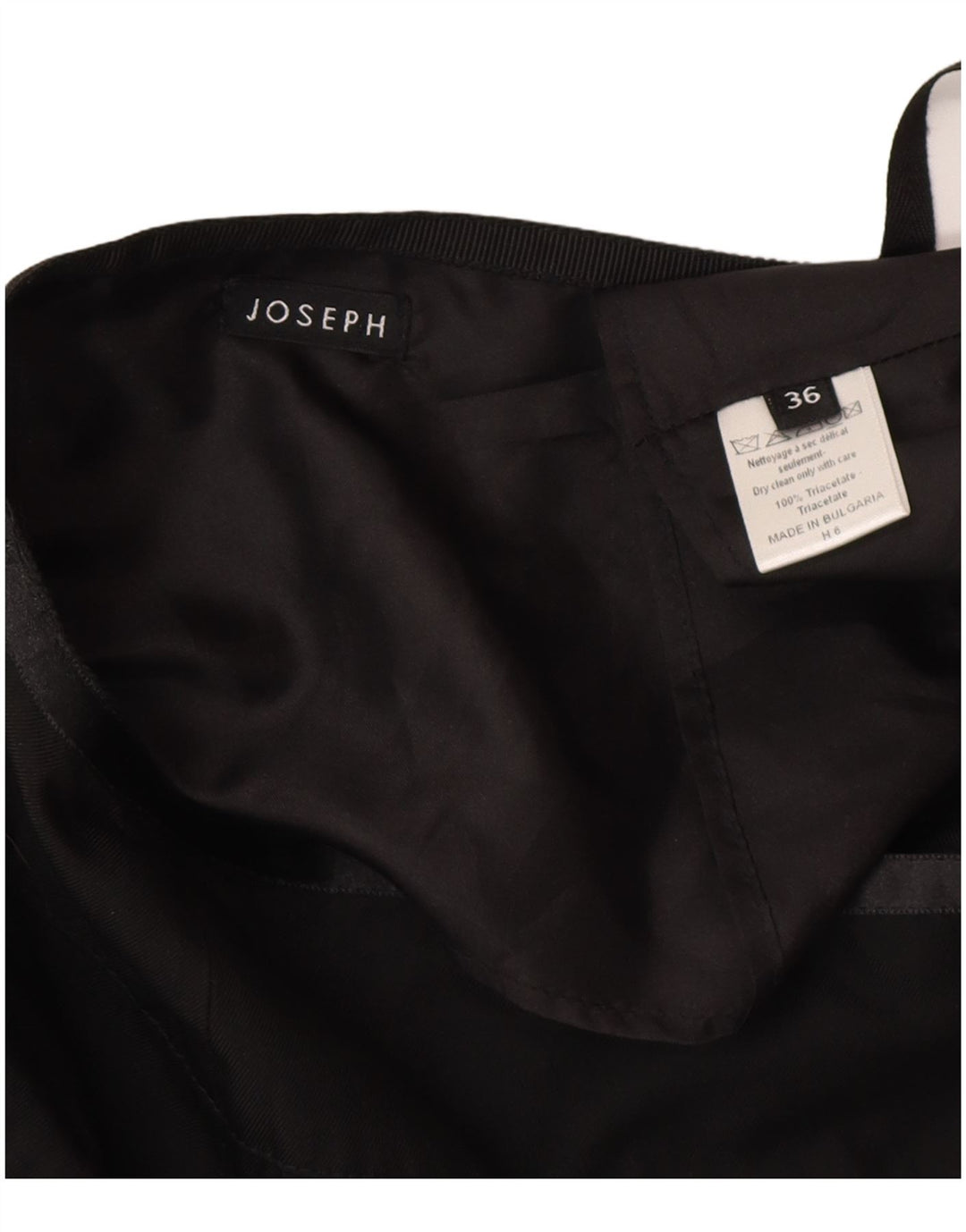 JOSEPH Damen Wickelrock EU 36 Small W26 Schwarzer Triacetat-Klassiker