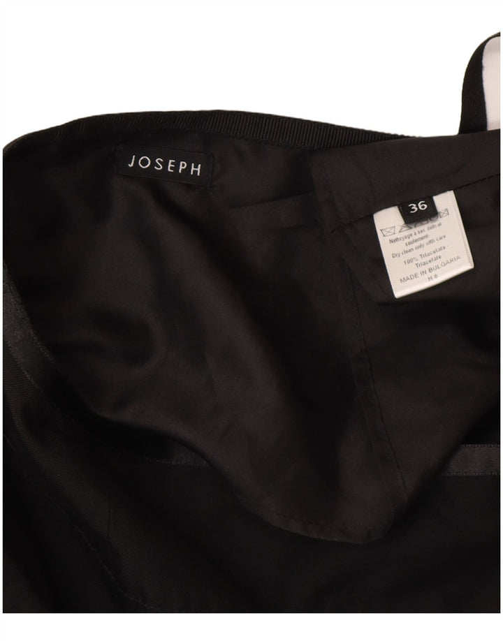 JOSEPH Damen Wickelrock EU 36 Small W26 Schwarzer Triacetat-Klassiker