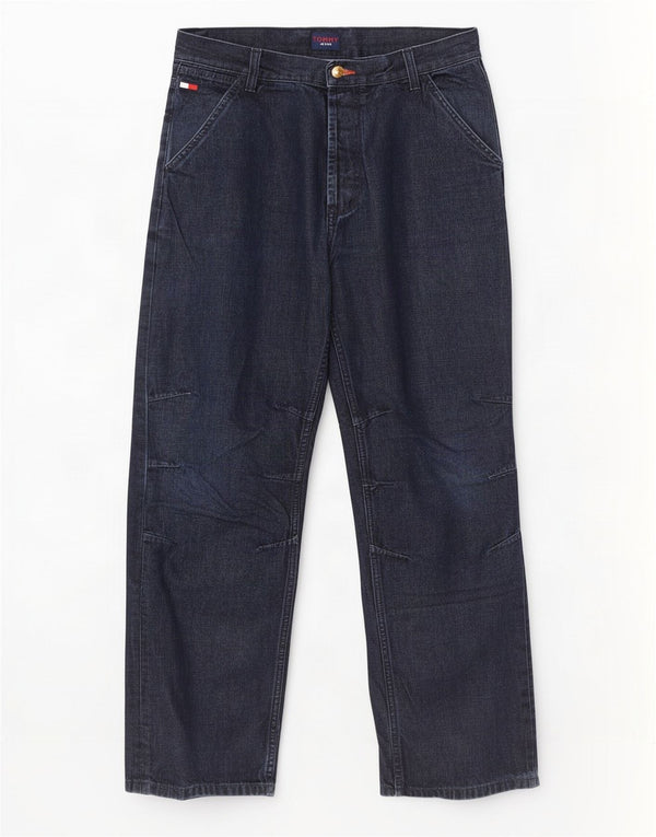 Tommy Hilfiger Herren Straight Jeans W32 L32 Marineblau Baumwolle
