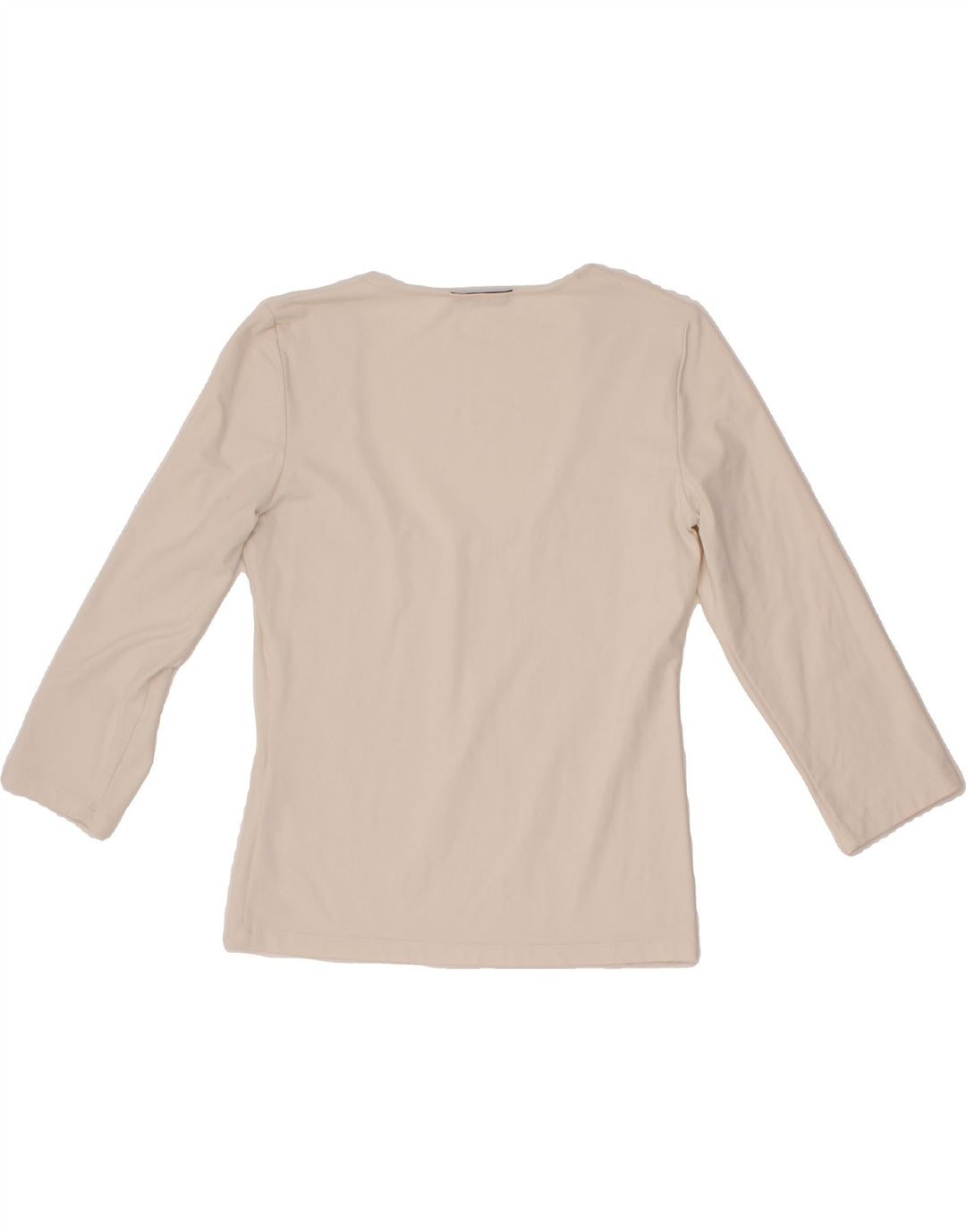 ROCCOBAROCCO Womens Crop Top 3/4 Sleeve UK 12 Medium Beige Vintage Roccobarocco and Second-Hand Roccobarocco from Messina Hembry 