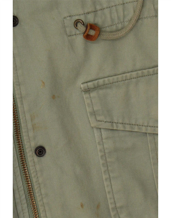 Levi's Damen-Utility-Jacke mit Kapuze, UK 10, Größe S, grüne Baumwolle
