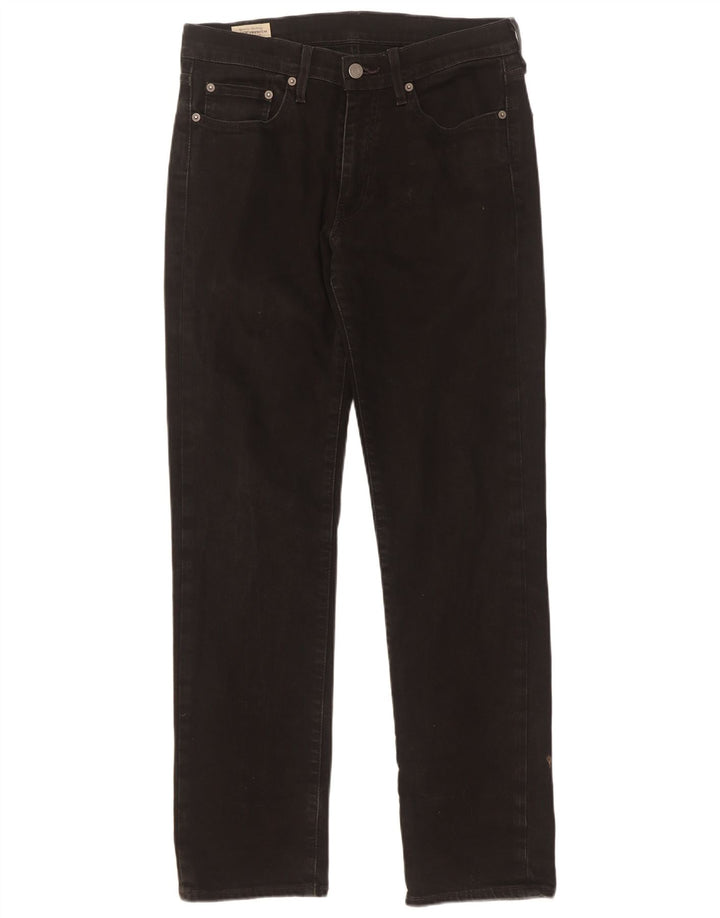 Levi's Herren Straight Jeans W30 L32 Schwarze Baumwolle