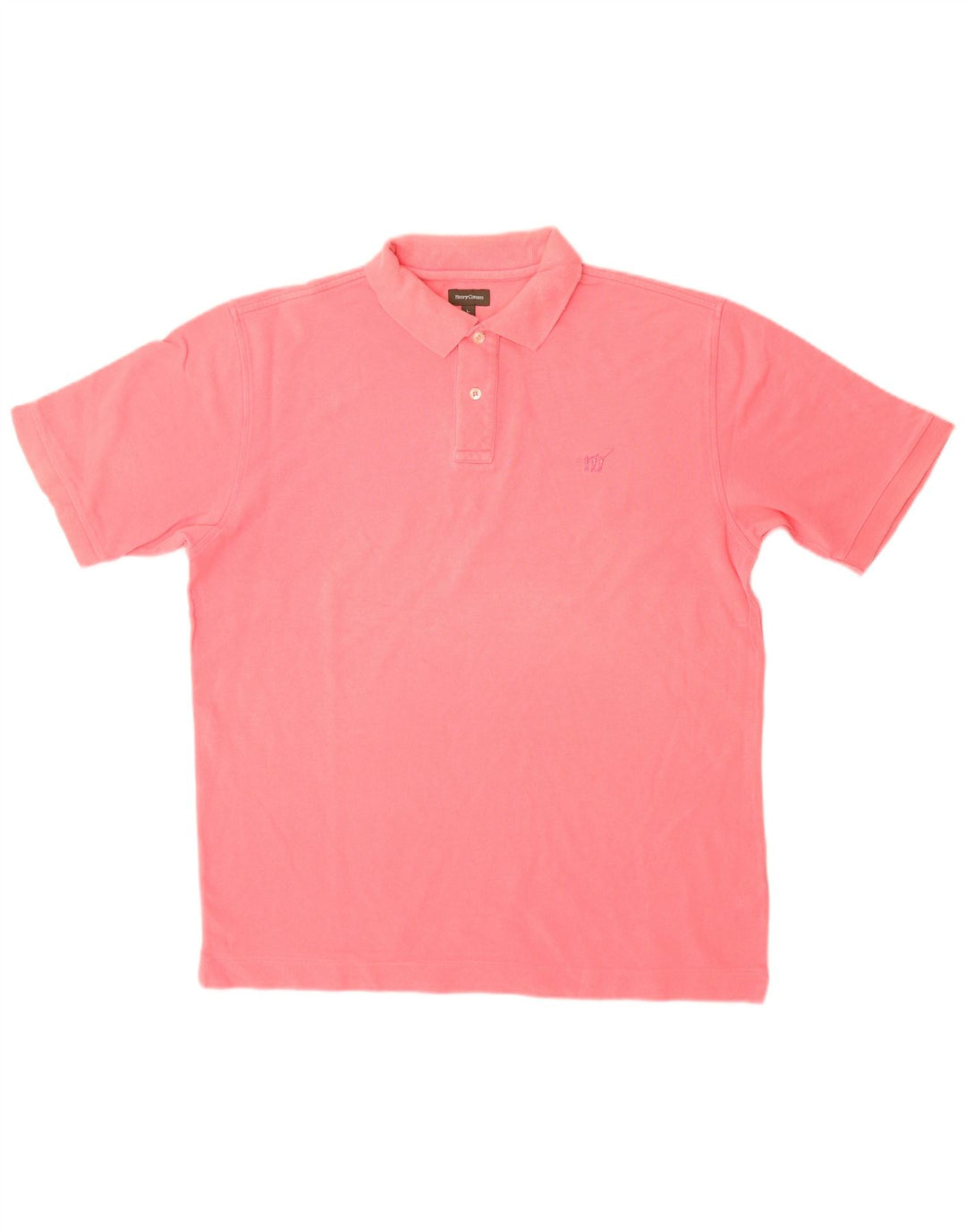 Henry Cottons Herren-Poloshirt, groß, rosa Baumwolle