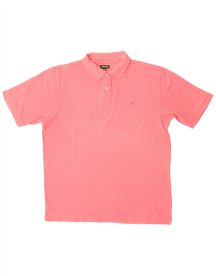 Henry Cottons Herren-Poloshirt, groß, rosa Baumwolle