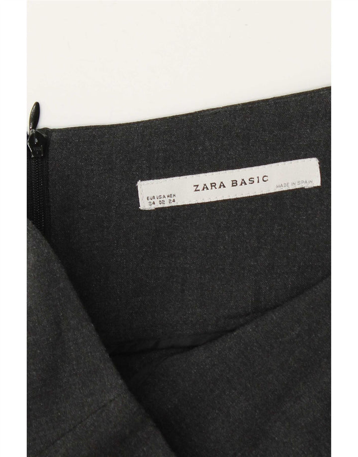 Zara Damen Bleistiftrock EU 34 2XS W24 Grau
