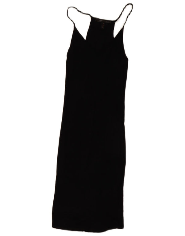BCBGMAXAZRIA Damen Ärmelloses Etuikleid UK 0 2XS Schwarz Lyocell