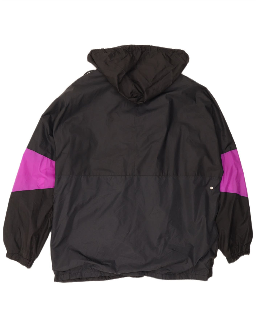 SHAMP Herren-Regenjacke mit Kapuze, UK 40, Größe L, Schwarz, Colourblock-Polyamid