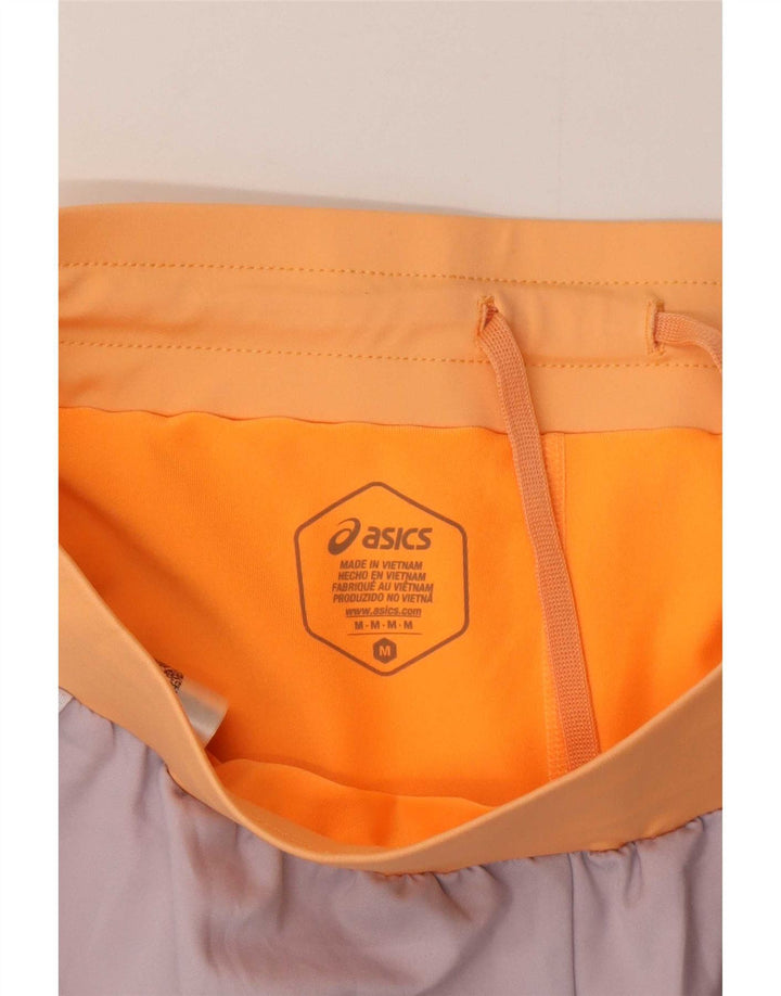 Asics Damen Sportshorts UK 12 Medium Mehrfarbiges Colourblock-Polyester