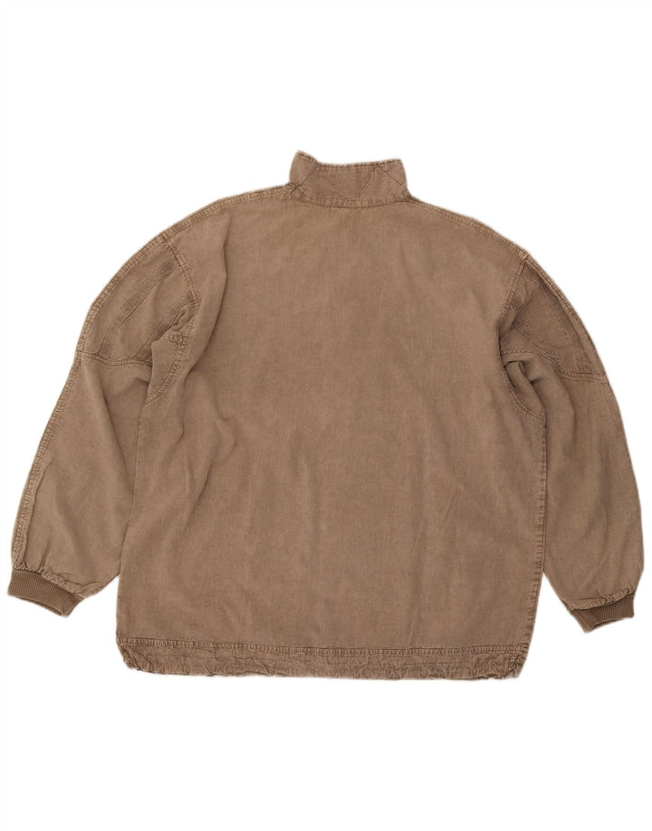 Chewan Herren-Top mit Reißverschluss, langärmelig, XL, Grau