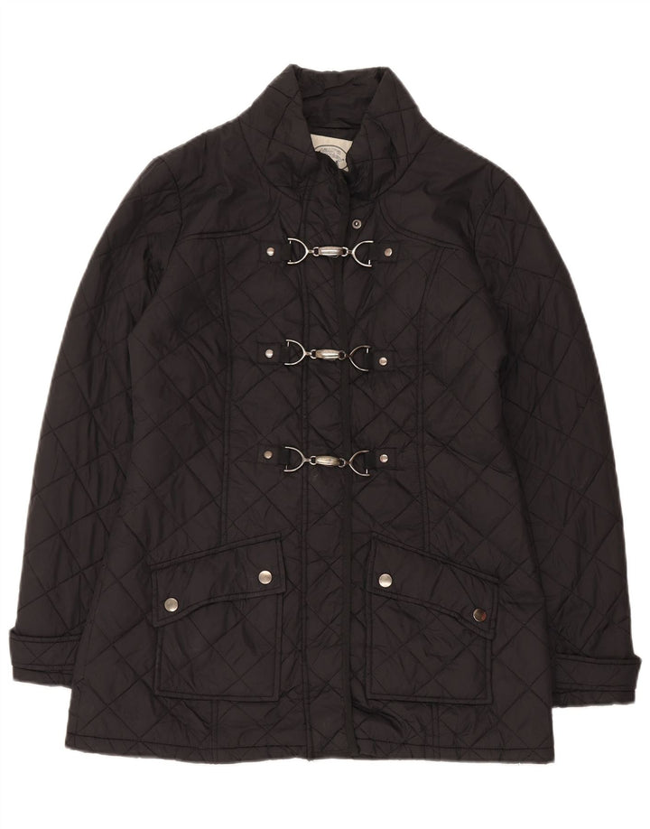 Laura Ashley Damen Steppjacke UK 14 Large Schwarz Polyamid