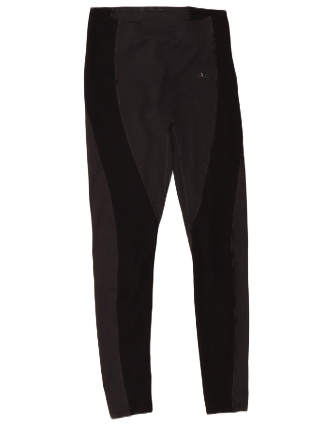 Adidas Damen Leggings UK 8/10 Small Schwarz Colourblock Polyester