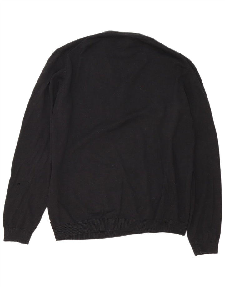 Angelo Litrico Herren-Pullover mit V-Ausschnitt, XL, Schwarz