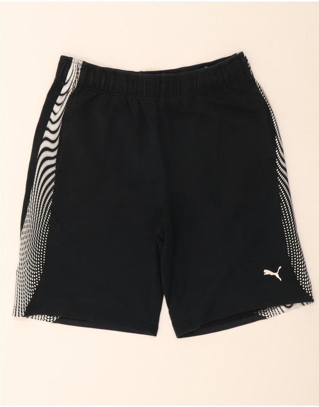 Puma Herren-Sportshorts, groß, schwarz, geometrisch