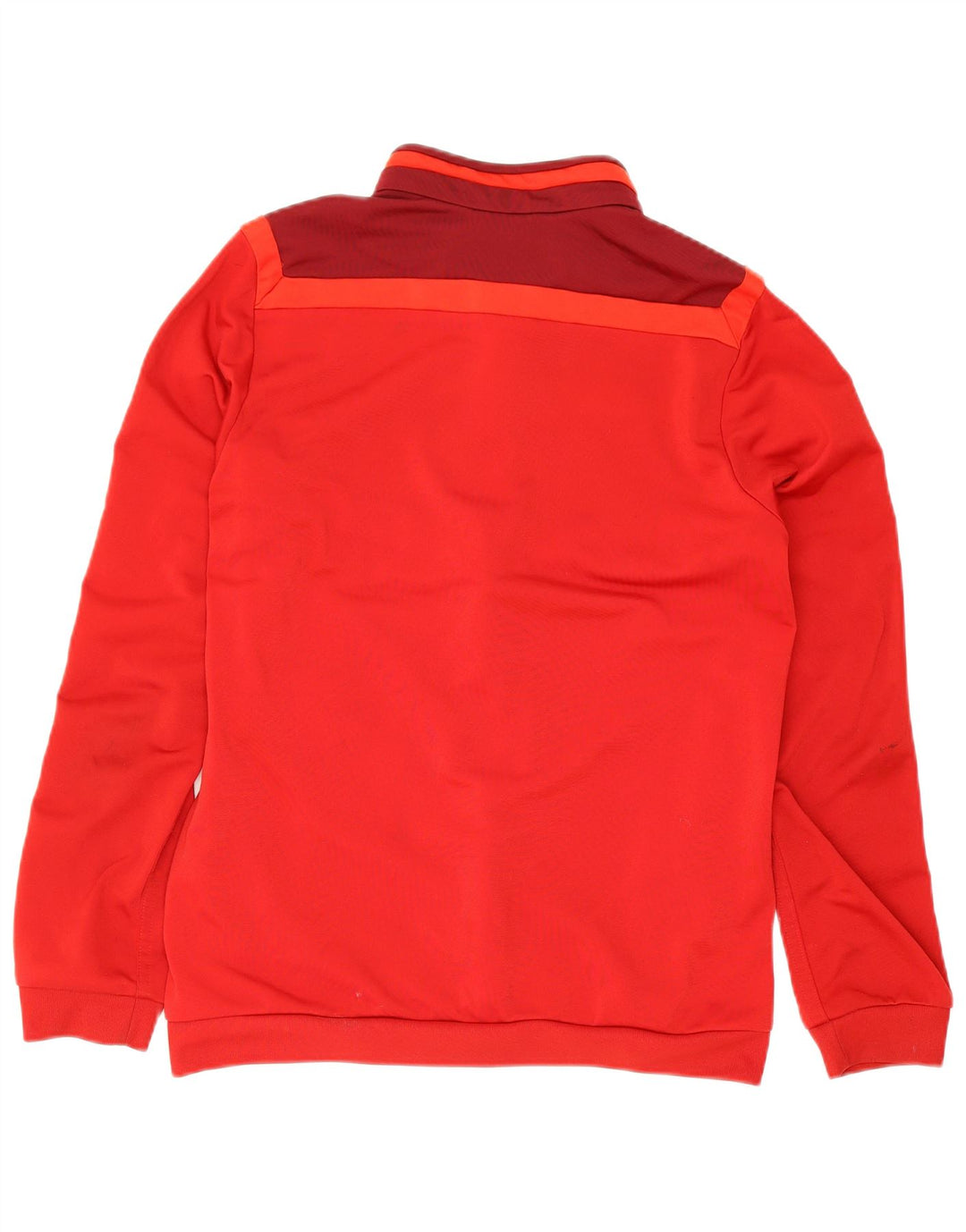 Adidas Jungen-Trainingsanzug-Top-Jacke, 11–12 Jahre, rotes Farbblock-Polyester