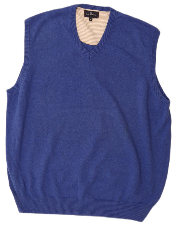 Marks & Spencer Herren Blue Harbour Weste Tank Top 2XL Blaue Baumwolle