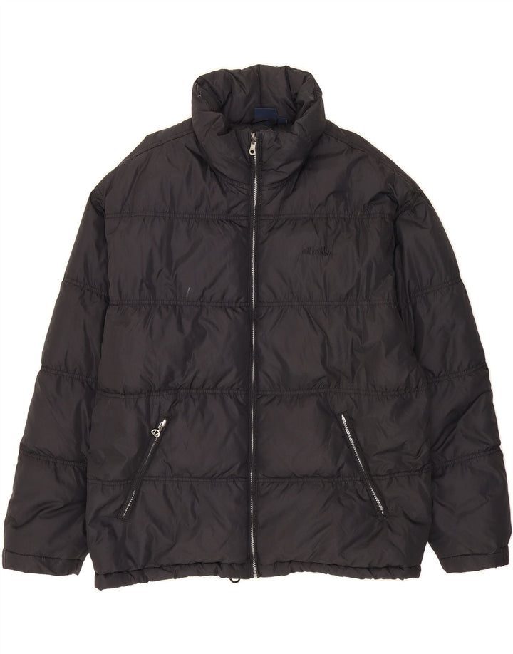ELLESSE Mens Padded Jacket UK 42 XL Black Polyamide Vintage Ellesse and Second-Hand Ellesse from Messina Hembry 