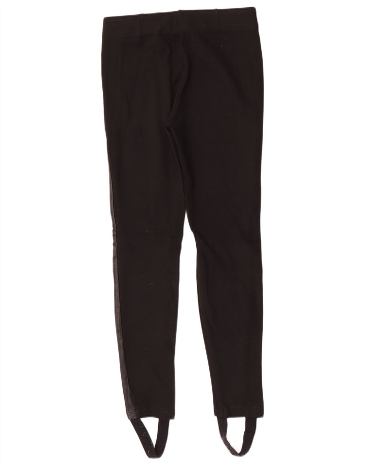 Zara Damen Trafaluc Stirrup Leggings UK 12 Mittelschwarze Viskose