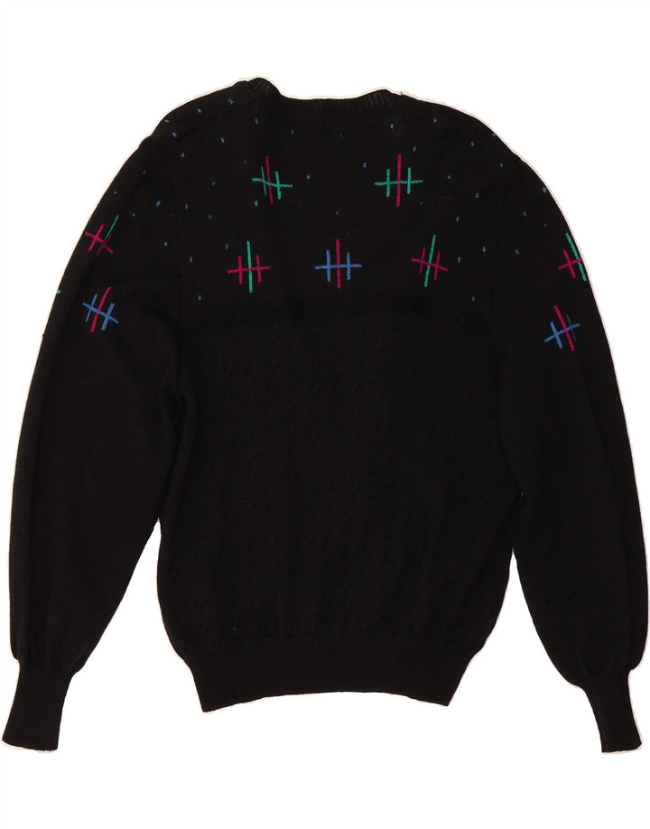 VINTAGE Womens Cardigan Sweater UK 14 Large Black Vintage Vintage and Second-Hand Vintage from Messina Hembry 