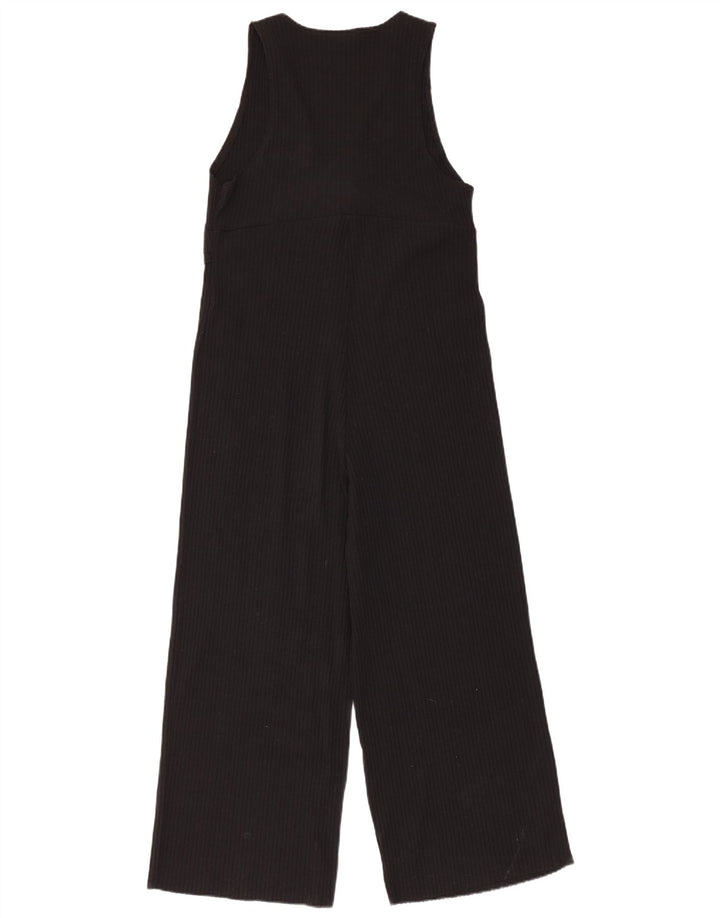 Zara Damen-Overall, ärmellos, UK 12, mittelschwarz, Baumwolle