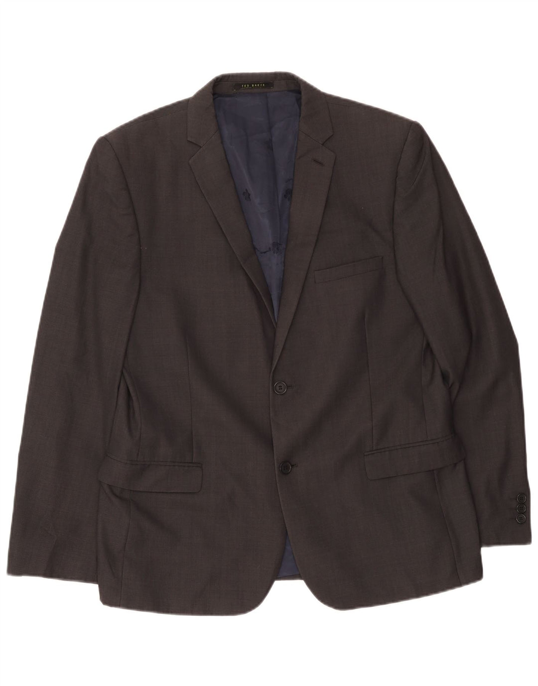 Ted Baker Herren-Blazer mit 2 Knöpfen, UK 42, XL, graue Wolle
