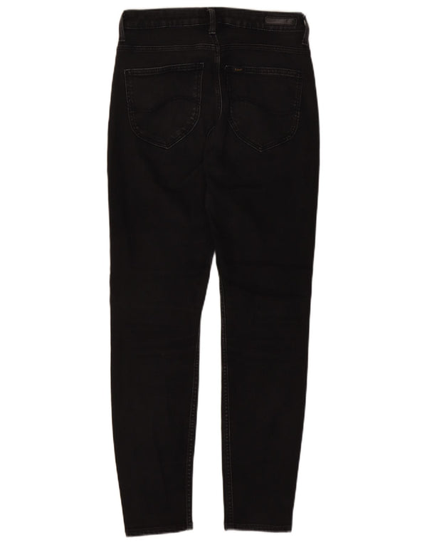 Lee Damen Scarlett High Skinny Jeans W30 L28 Schwarze Baumwolle