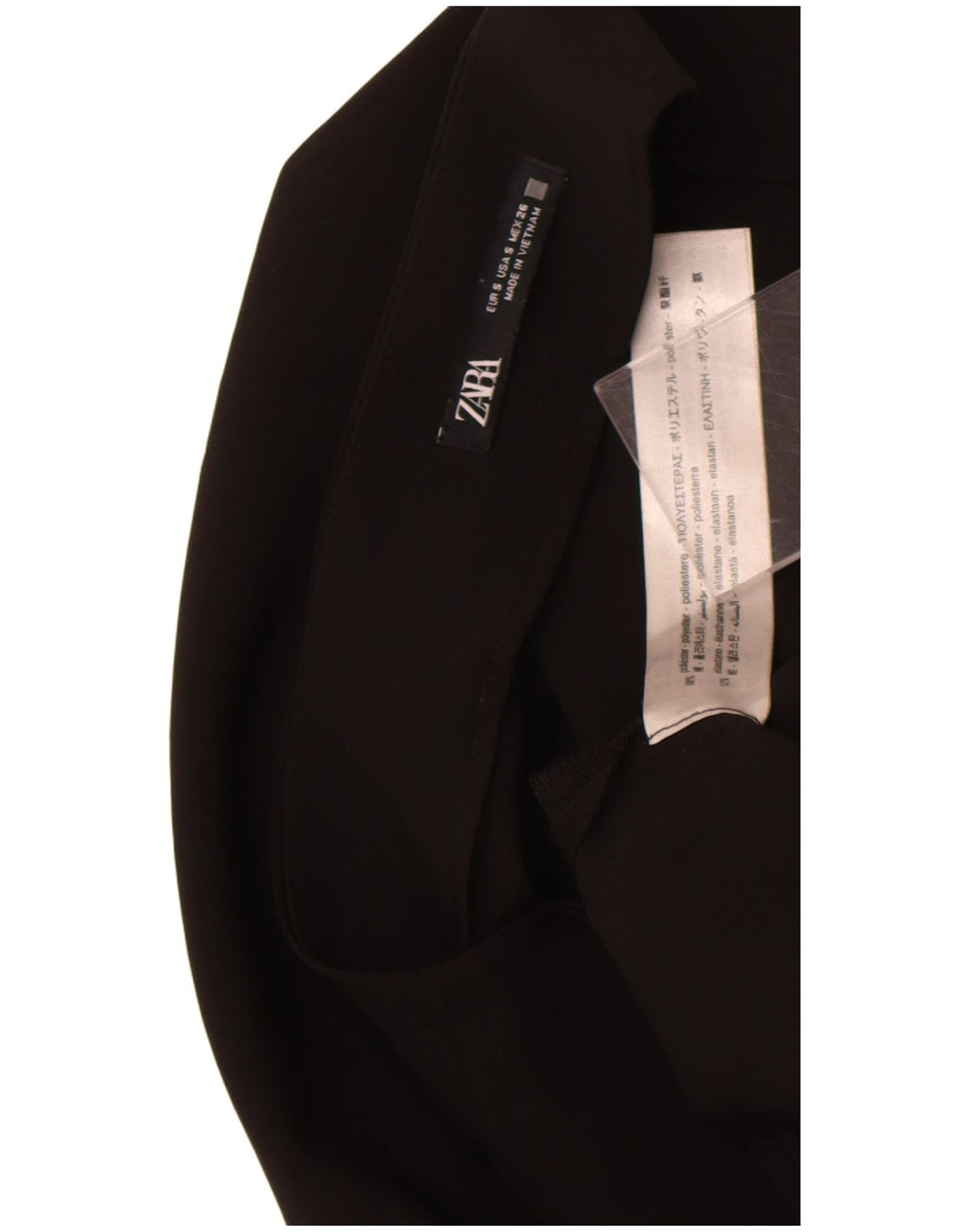 ZARA Womens Pleated Mini Skirt Small W26  Black Polyester