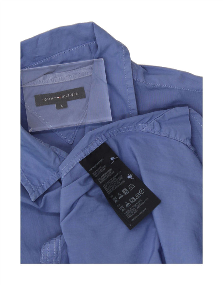 TOMMY HILFIGER Womens Shirt US 4 Small Blue Cotton Vintage Tommy Hilfiger and Second-Hand Tommy Hilfiger from Messina Hembry 