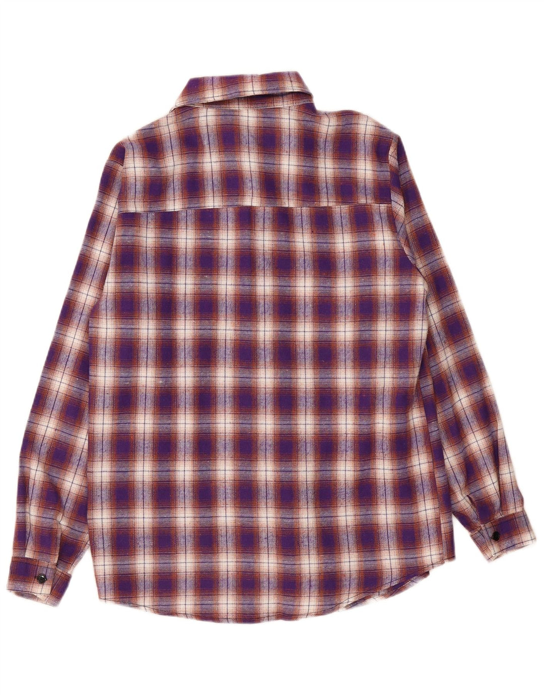 Shein Herren-Flanellhemd, klein, lila kariert, Polyester