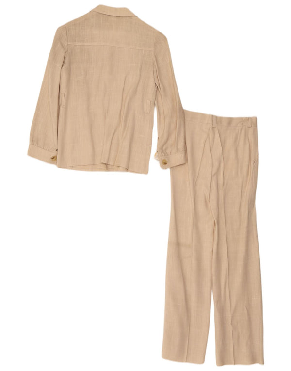 Vintage Damen 4-Knopf-2-teiliger Anzug EU 34 XS W26 L26 Beige Viskose