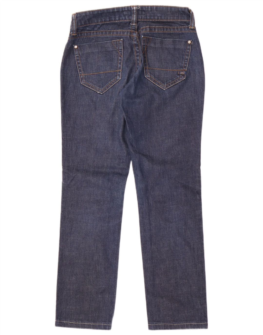 Massimo Dutti Womens Straight Jeans W27 L29 Navy Blue Cotton