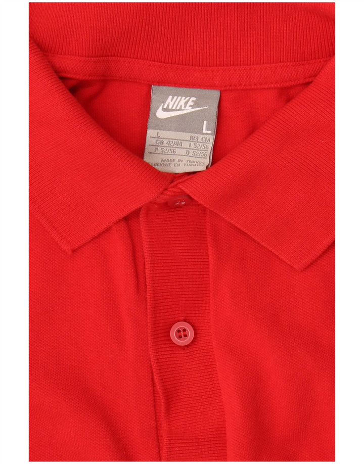 Nike Herren Poloshirt UK 42/44 Large Rot