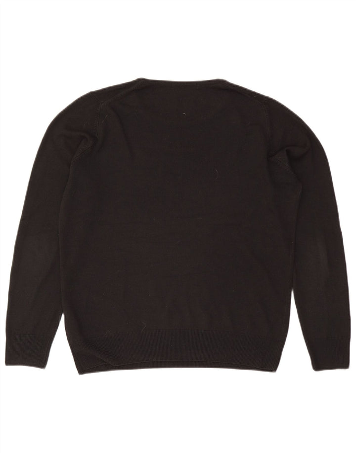 Marks & Spencer Damen-Pullover mit U-Boot-Ausschnitt, Gr. 12, Mittelschwarz, Acryl