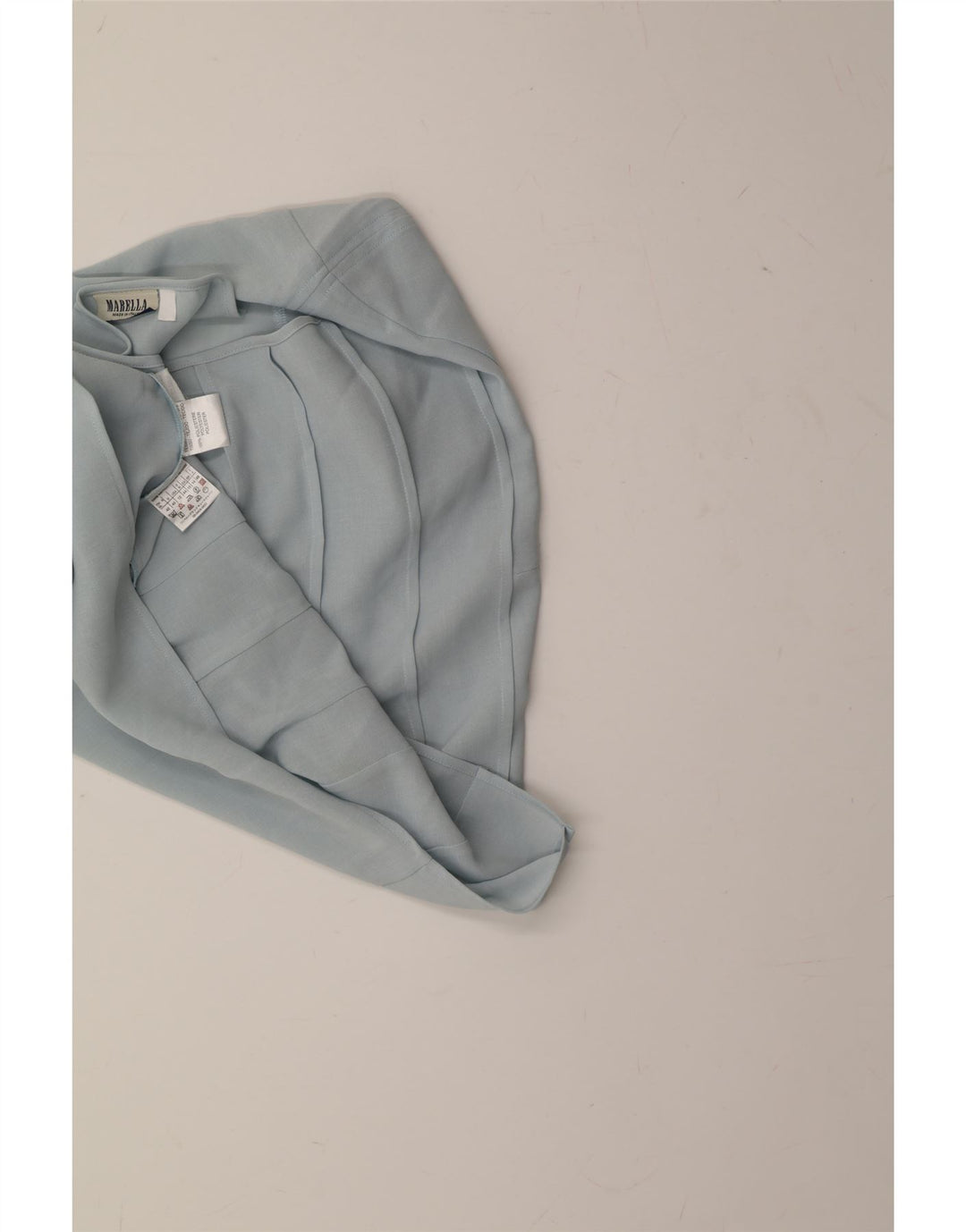 MARELLA Womens Crop Blouse Top UK 14 Large Blue Polyester Vintage Marella and Second-Hand Marella from Messina Hembry 
