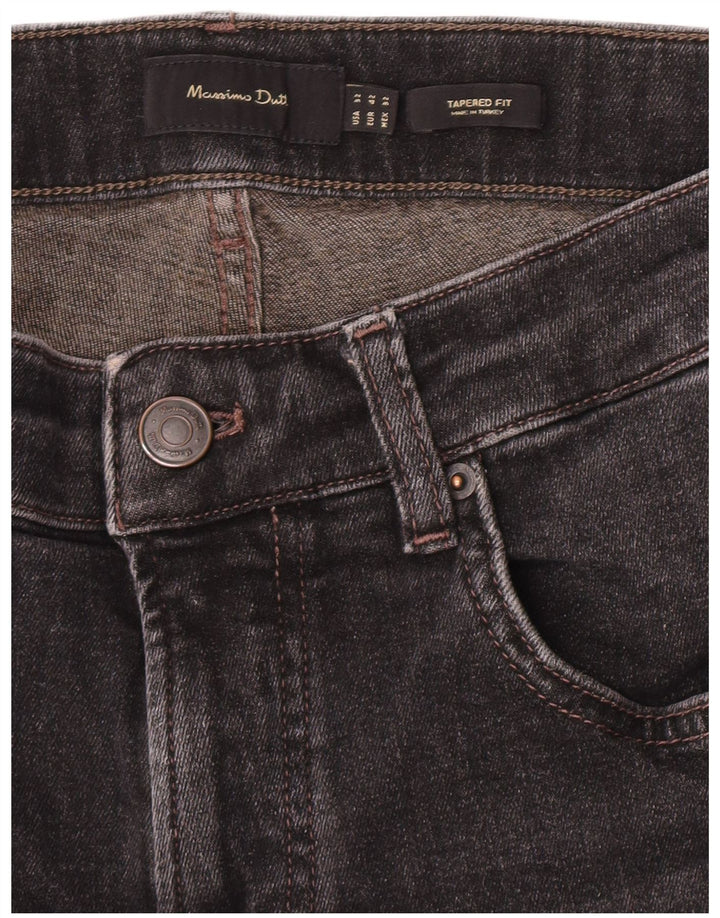 Massimo Dutti Herren Tapered Jeans EU 42 Large W32 L29 Grau