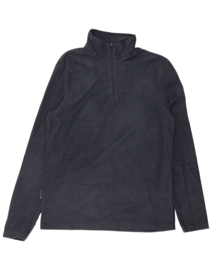 Mountain Warehouse Herren-Fleecepullover mit Reißverschluss am Hals, XS, Marineblau, Polyester