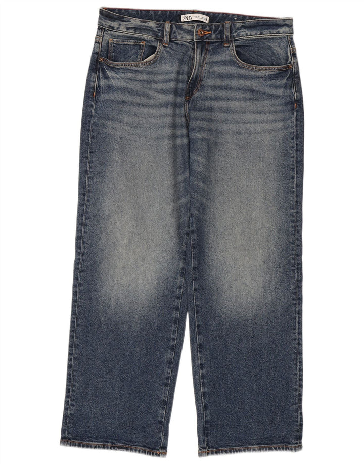 Lose Damenjeans von Zara, EU 40, mittelgroß, W30, L29, blaue Baumwolle