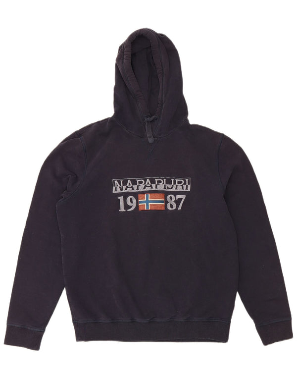 Napapijri Herren Geographic Graphic Kapuzenpullover Medium Marineblau