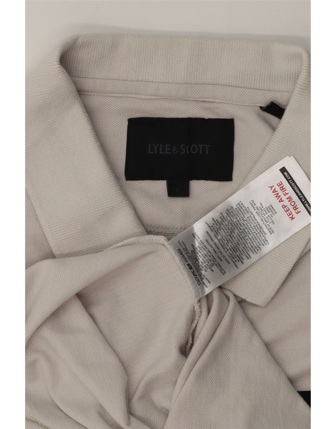 LYLE & SCOTT Herren-Poloshirt, groß, cremefarbene Baumwolle