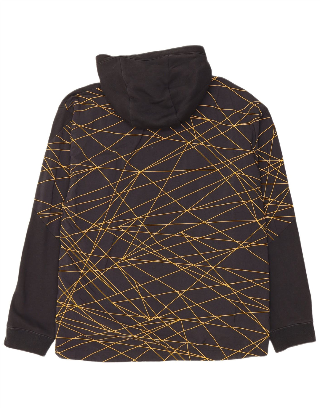 JORDAN Mens Paris Graphic Loose Fit Hoodie Pullover Large Black Geometrisch