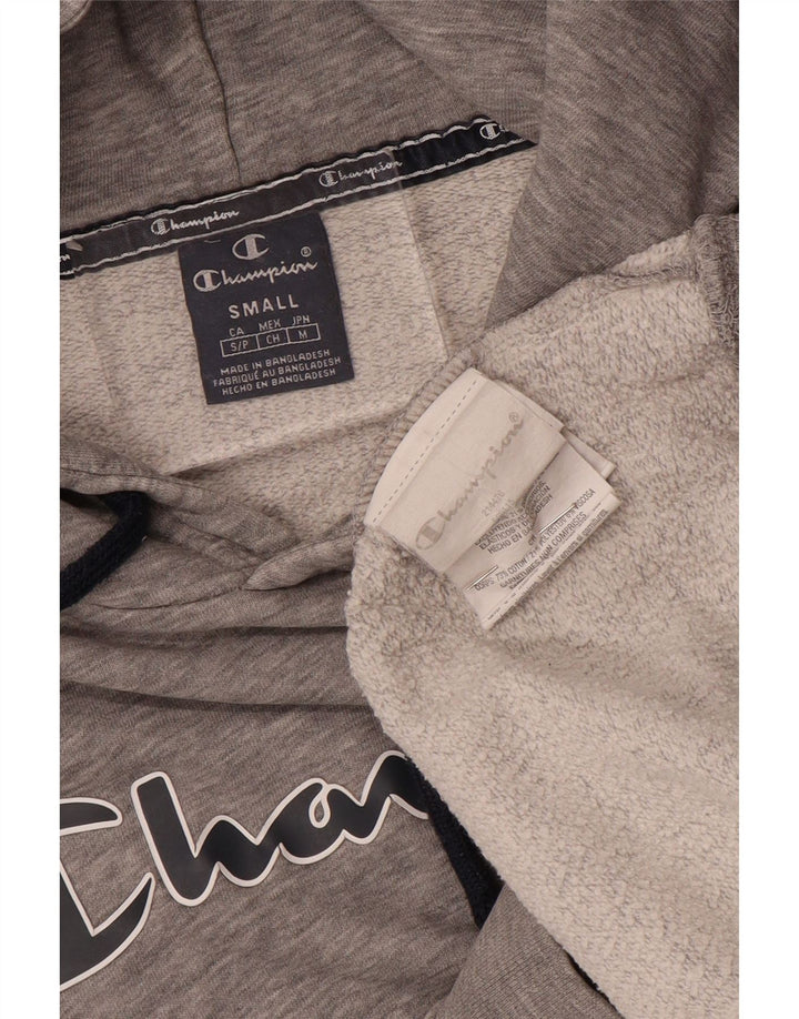 CHAMPION Herren-Kapuzenpullover mit Grafik, klein, grau meliert, Baumwolle