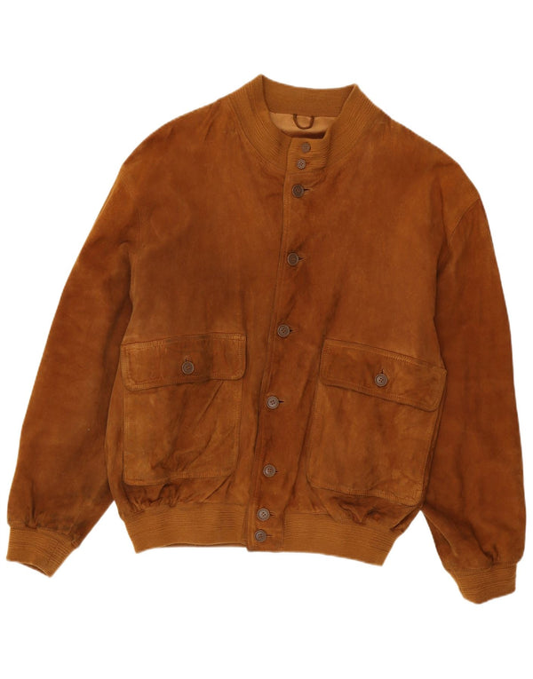 Maxi Milian Herren Wildleder Bomberjacke IT 58 4XL Braun