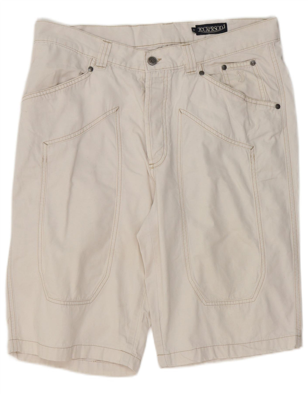 Jeckerson Herren Bermudashorts W36 Large Weiß