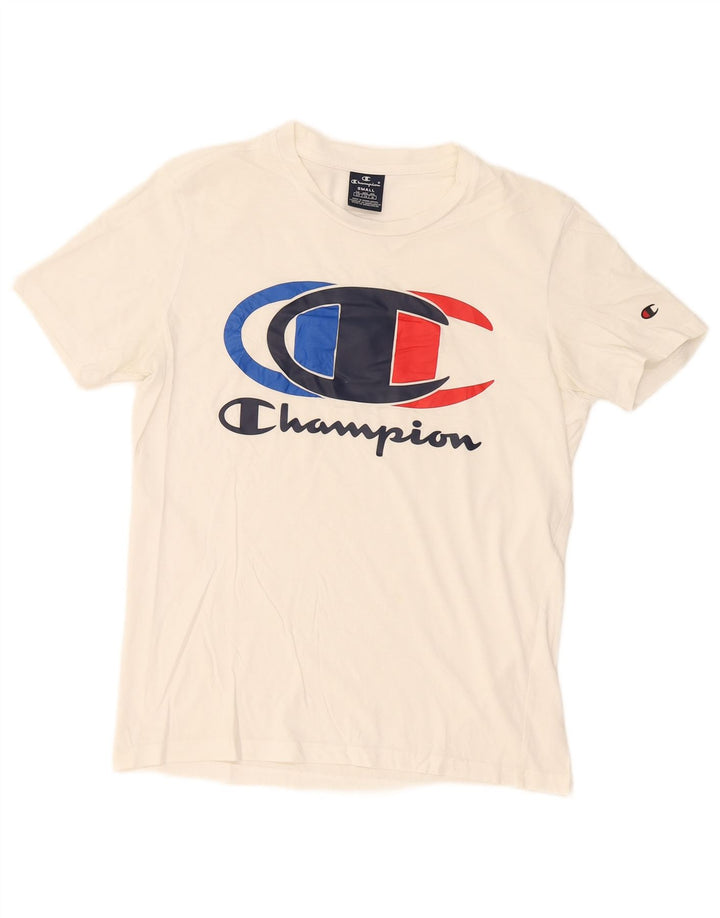 Champion Herren-T-Shirt mit Grafik, Größe S, Weiß