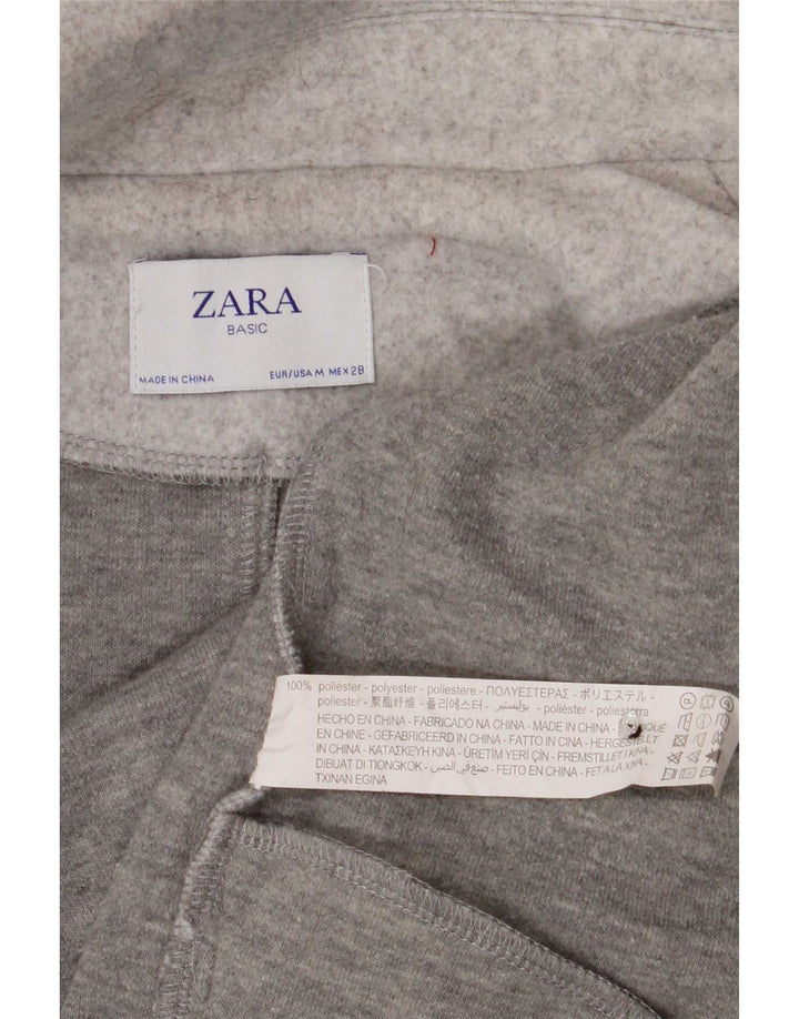 Zara Damen Mantel UK 14 Mittelgraues Polyester