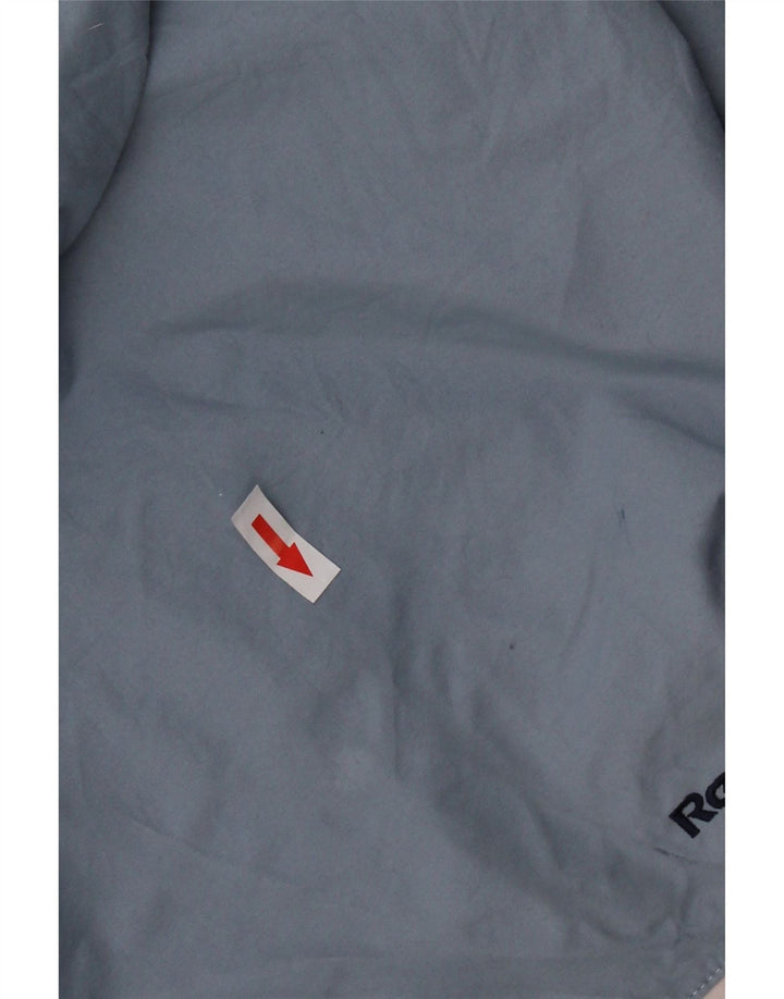 REEBOK Damen Übergroße Kapuzenpullover-Regenjacke UK 16 Large Blau