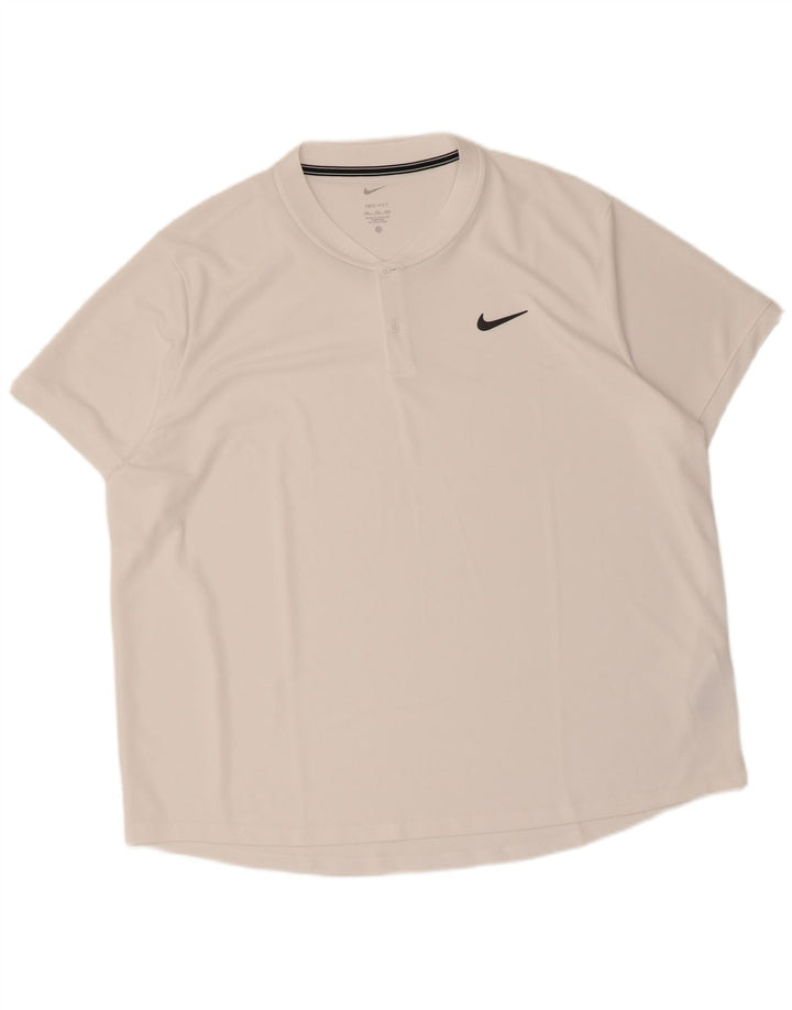 Nike Herren Dri Fit T-Shirt Top 2XL Weiß Polyester