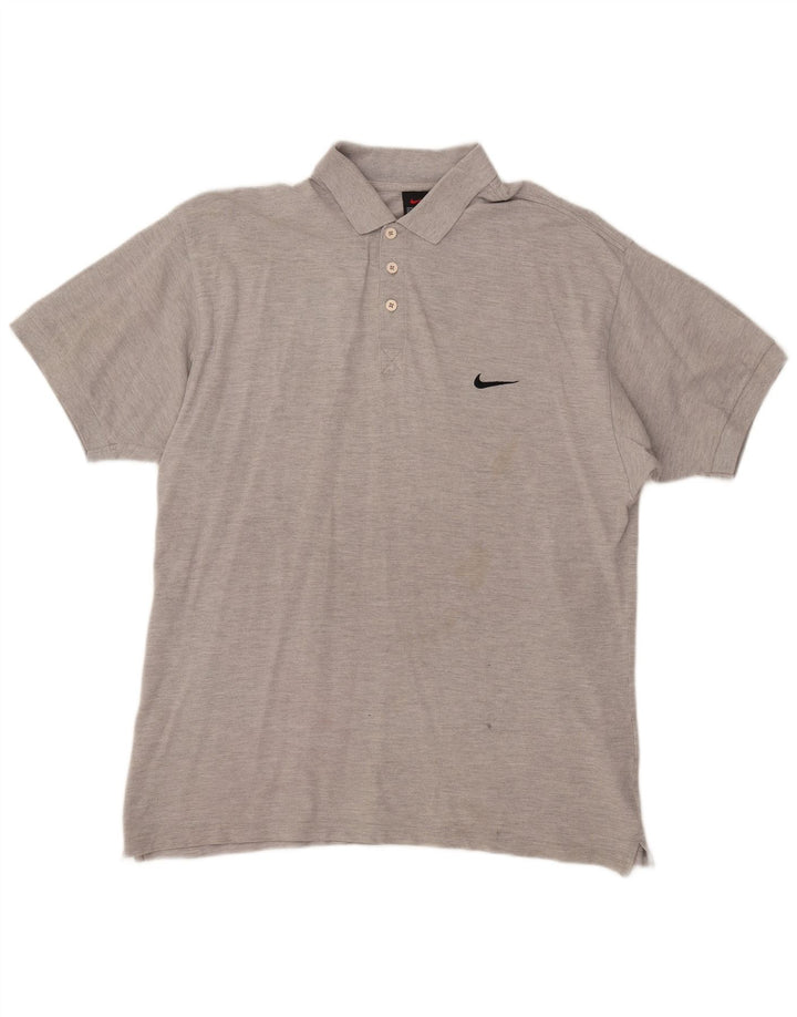 Nike Herren Poloshirt UK 44/46 Große graue Baumwolle