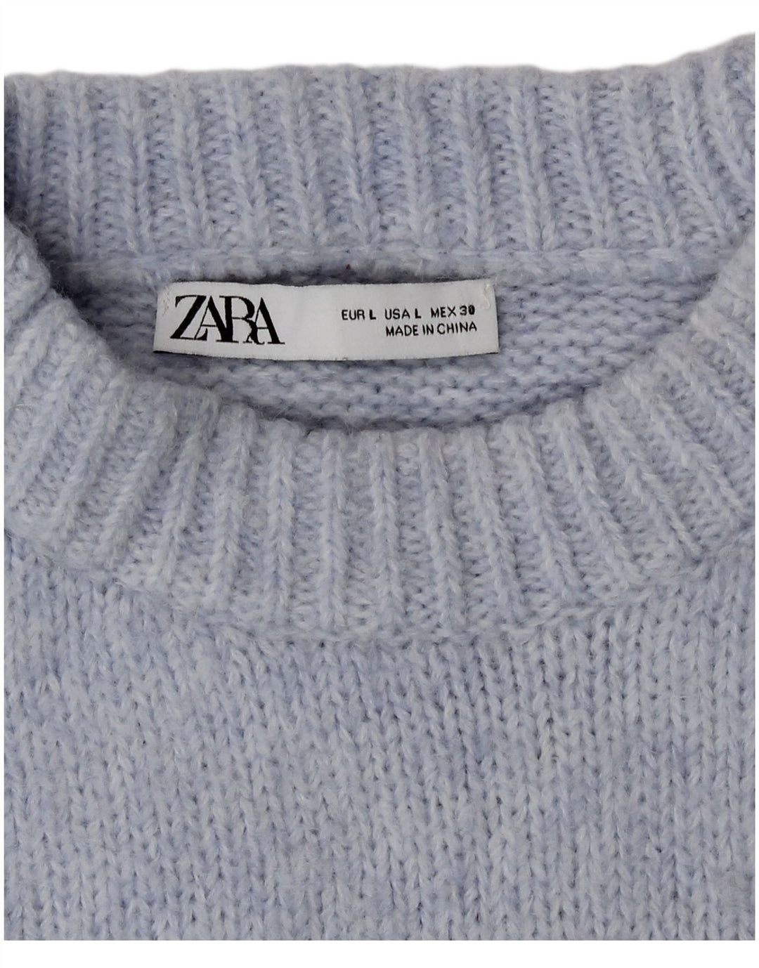 Zara Damen-Pullover, übergroß, Rundhalsausschnitt, Gr. 16, Blau