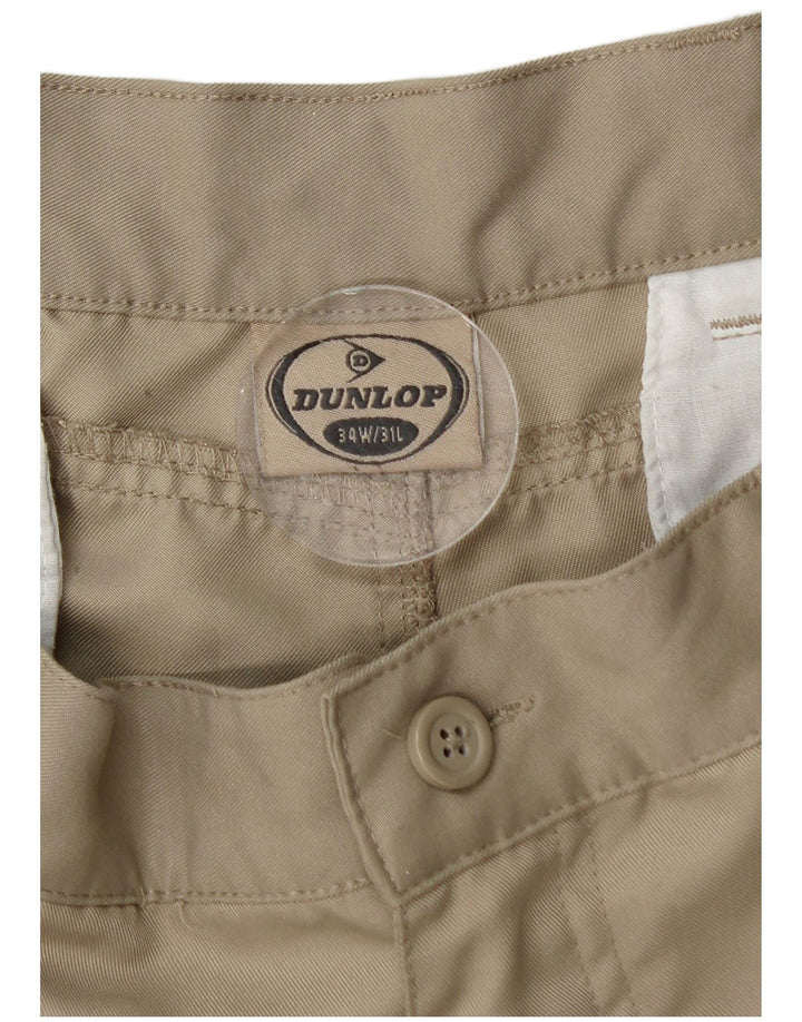 DUNLOP Herren-Chinohose mit Pegged, W34, L31, Beige, Polyester